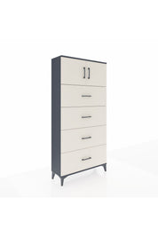 Arges Dolap Tek Raflı 4 Çekmeceli 2 Kapaklı 88x30x182 - S24M025V4A