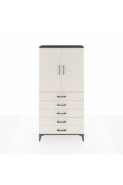Arges Dolap Tek Raflı 5 Çekmeceli Tek Askılı 88x30x182 - S24M026V4A