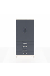 Arges Dolap Tek Raflı 4 Çekmeceli Tek Askılı 88x30x182 - S24M027V2A