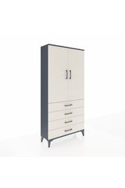 Arges Dolap Tek Raflı 4 Çekmeceli Tek Askılı 88x30x182 - S24M027V4A