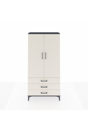 Arges Dolap Tek Raflı 3 Çekmeceli Tek Askılı 88x30x182 - S24M028V4A