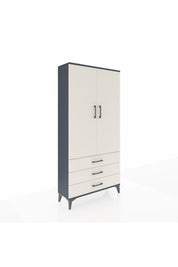 Arges Dolap Tek Raflı 3 Çekmeceli Tek Askılı 88x30x182 - S24M028V4A