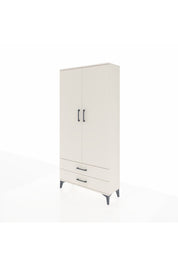 Arges Dolap Tek Raflı 2 Çekmeceli Tek Askılı 88x30x182 - S24M029V1A