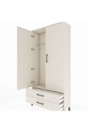 Arges Dolap Tek Raflı 2 Çekmeceli Tek Askılı 88x30x182 - S24M029V1A