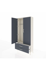 Arges Dolap Tek Raflı 2 Çekmeceli Tek Askılı 88x30x182 - S24M029V2A