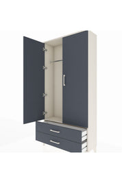 Arges Dolap Tek Raflı 2 Çekmeceli Tek Askılı 88x30x182 - S24M029V2A