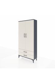 Arges Dolap Tek Raflı 2 Çekmeceli Tek Askılı 88x30x182 - S24M029V4A