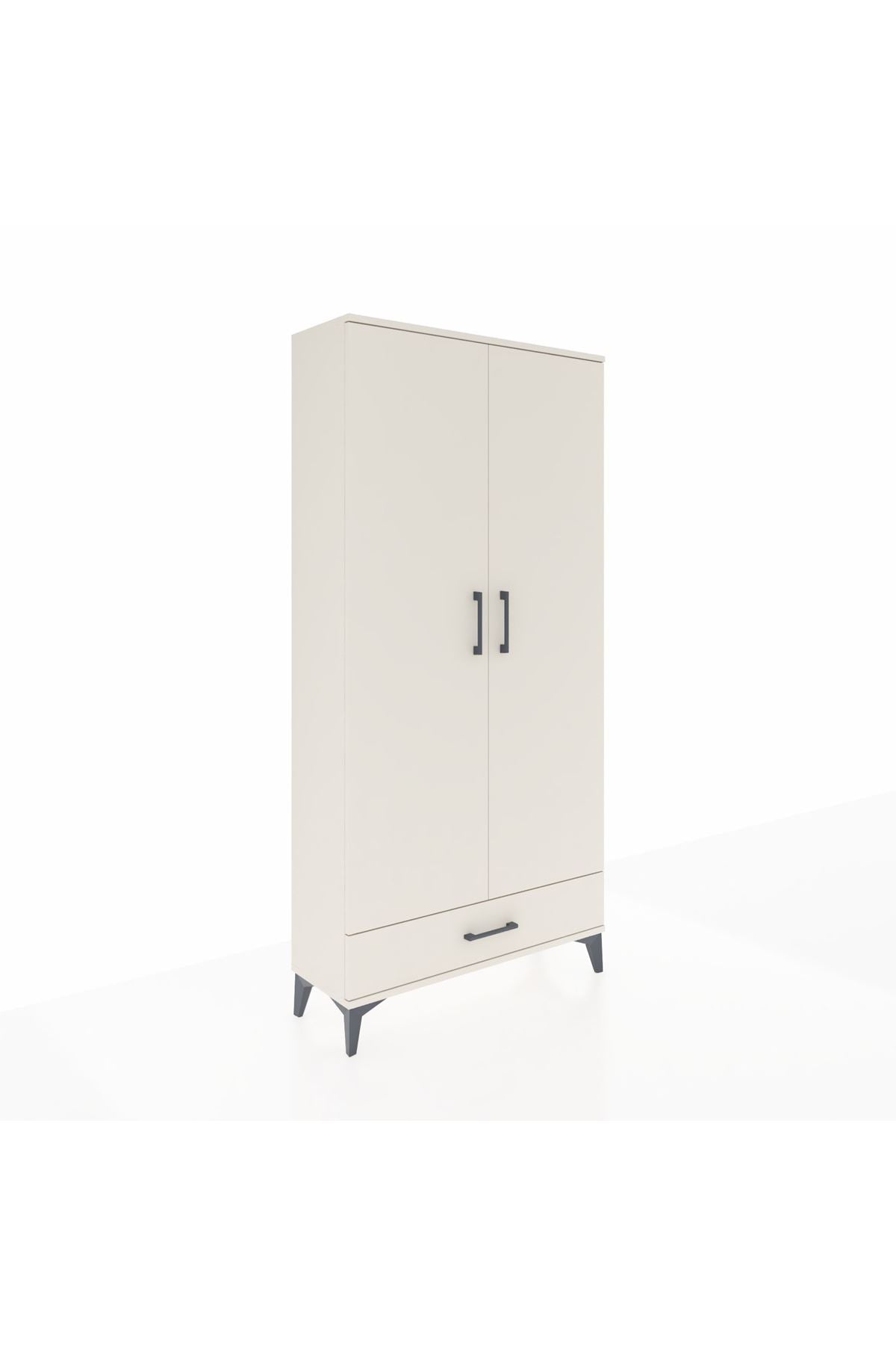 Arges Dolap Tek Raflı Tek Çekmeceli Tek Askılı 88x30x182 - S24M030V1A