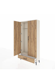 Arges Dolap Tek Raflı Tek Çekmeceli Tek Askılı 88x30x182 - S24M030V3A