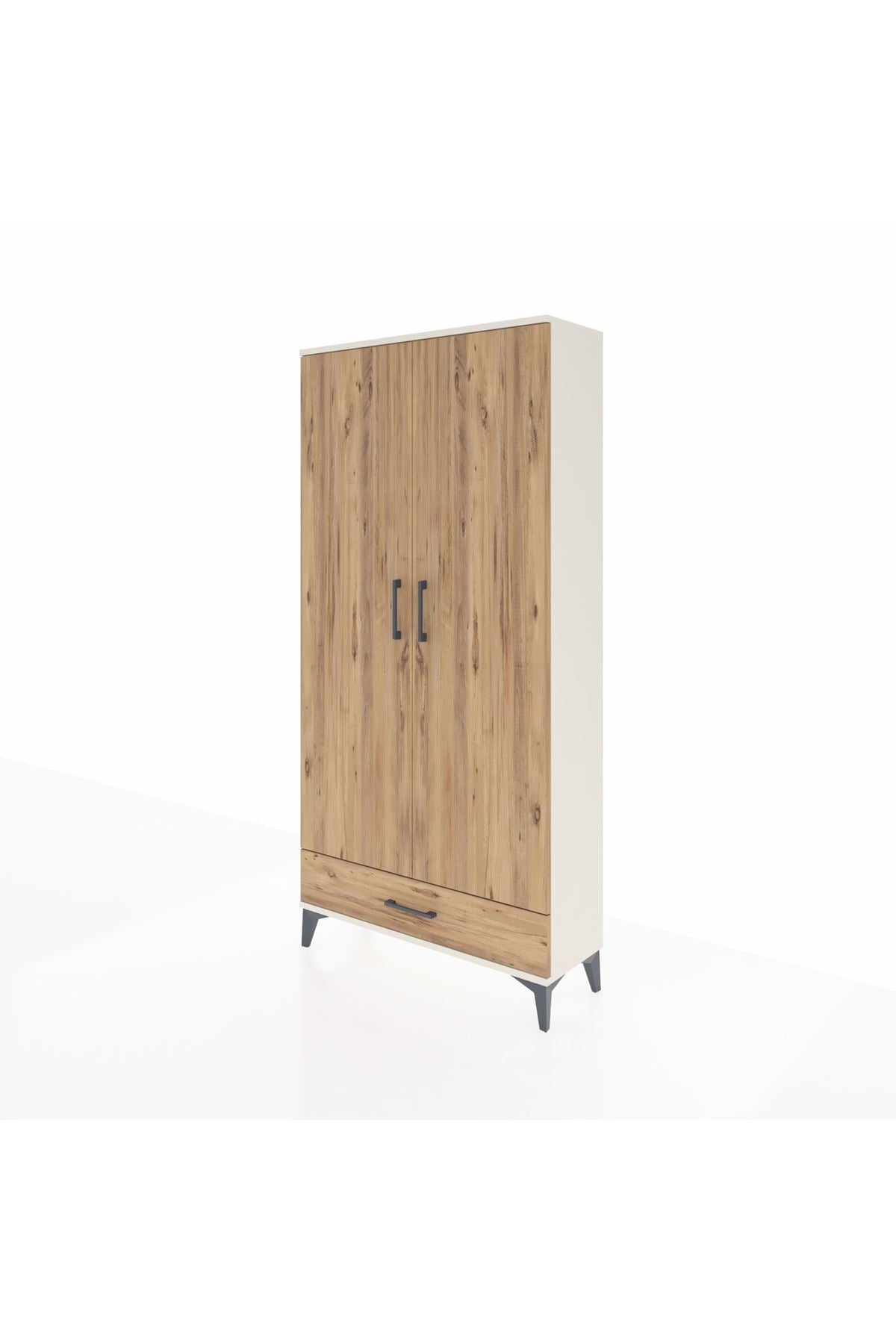 Arges Dolap Tek Raflı Tek Çekmeceli Tek Askılı 88x30x182 - S24M030V3A