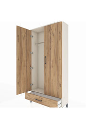 Arges Dolap Tek Raflı Tek Çekmeceli Tek Askılı 88x30x182 - S24M030V3A