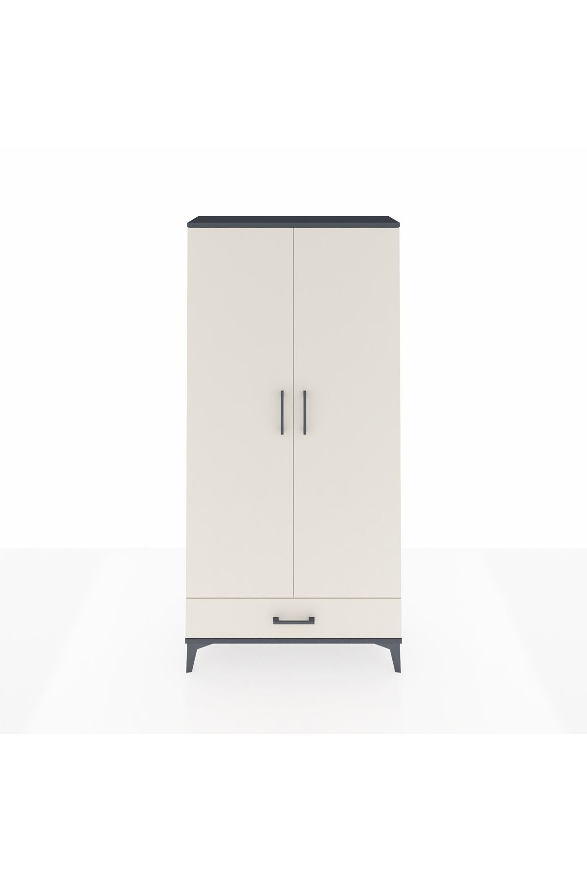 Arges Dolap Tek Raflı Tek Çekmeceli Tek Askılı 88x30x182 - S24M030V4A