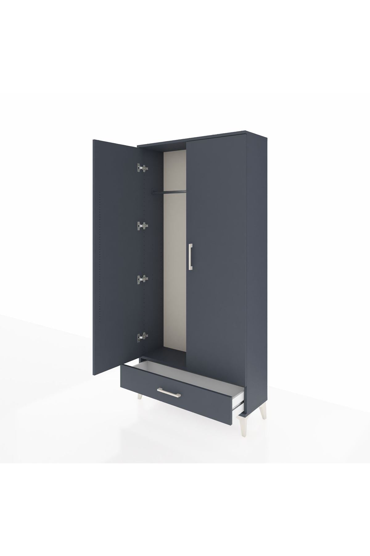 Arges Dolap Tek Raflı Tek Çekmeceli Tek Askılı 88x30x182 - S24M030V5A