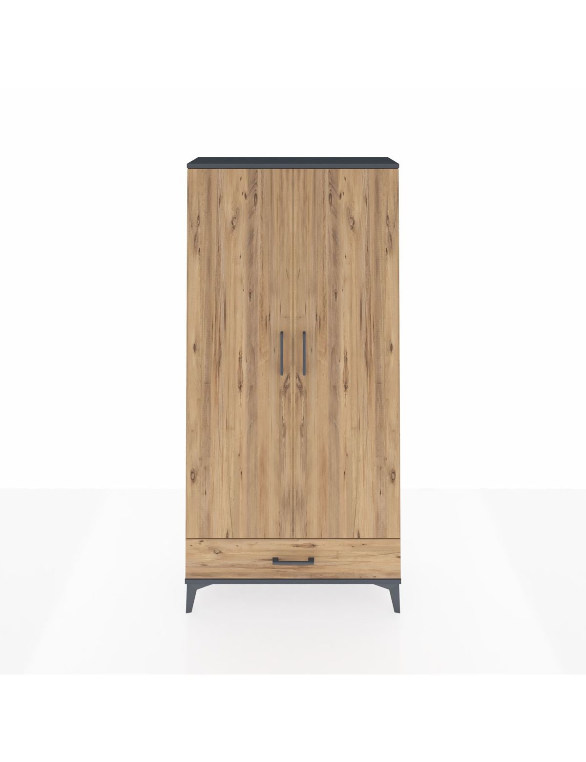 Arges Dolap Tek Raflı Tek Çekmeceli Tek Askılı 88x30x182 - S24M030V6A