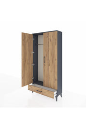 Arges Dolap Tek Raflı Tek Çekmeceli Tek Askılı 88x30x182 - S24M030V6A