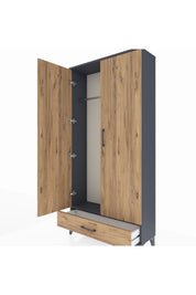 Arges Dolap Tek Raflı Tek Çekmeceli Tek Askılı 88x30x182 - S24M030V6A