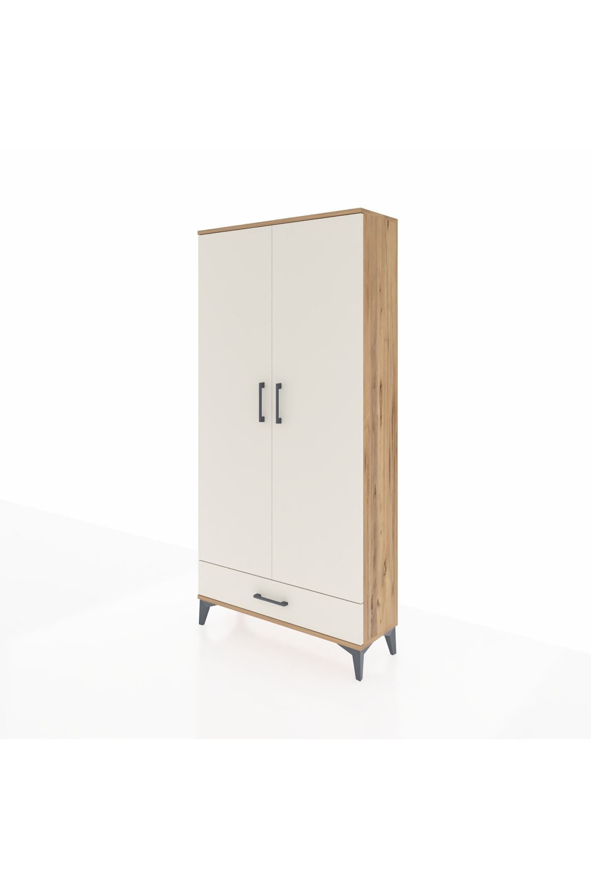Arges Dolap Tek Raflı Tek Çekmeceli Tek Askılı 88x30x182 - S24M030V7A