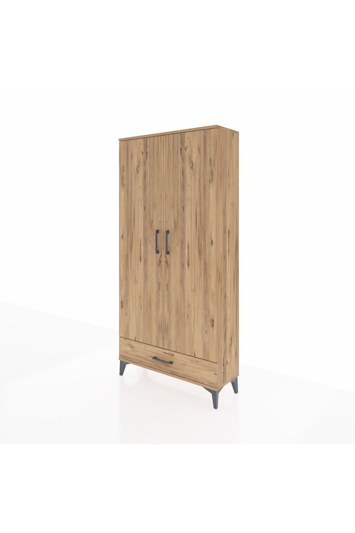 Arges Dolap Tek Raflı Tek Çekmeceli Tek Askılı 88x30x182 - S24M030V9A