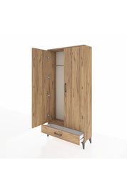 Arges Dolap Tek Raflı Tek Çekmeceli Tek Askılı 88x30x182 - S24M030V9A