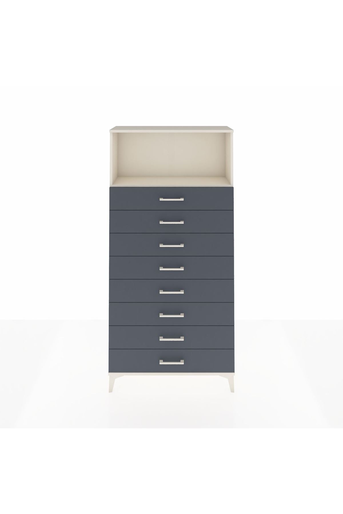 Arges Dolap Tek Raflı 8 Çekmeceli 88x30x182 - S24M032V2A
