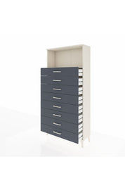 Arges Dolap Tek Raflı 8 Çekmeceli 88x30x182 - S24M032V2A