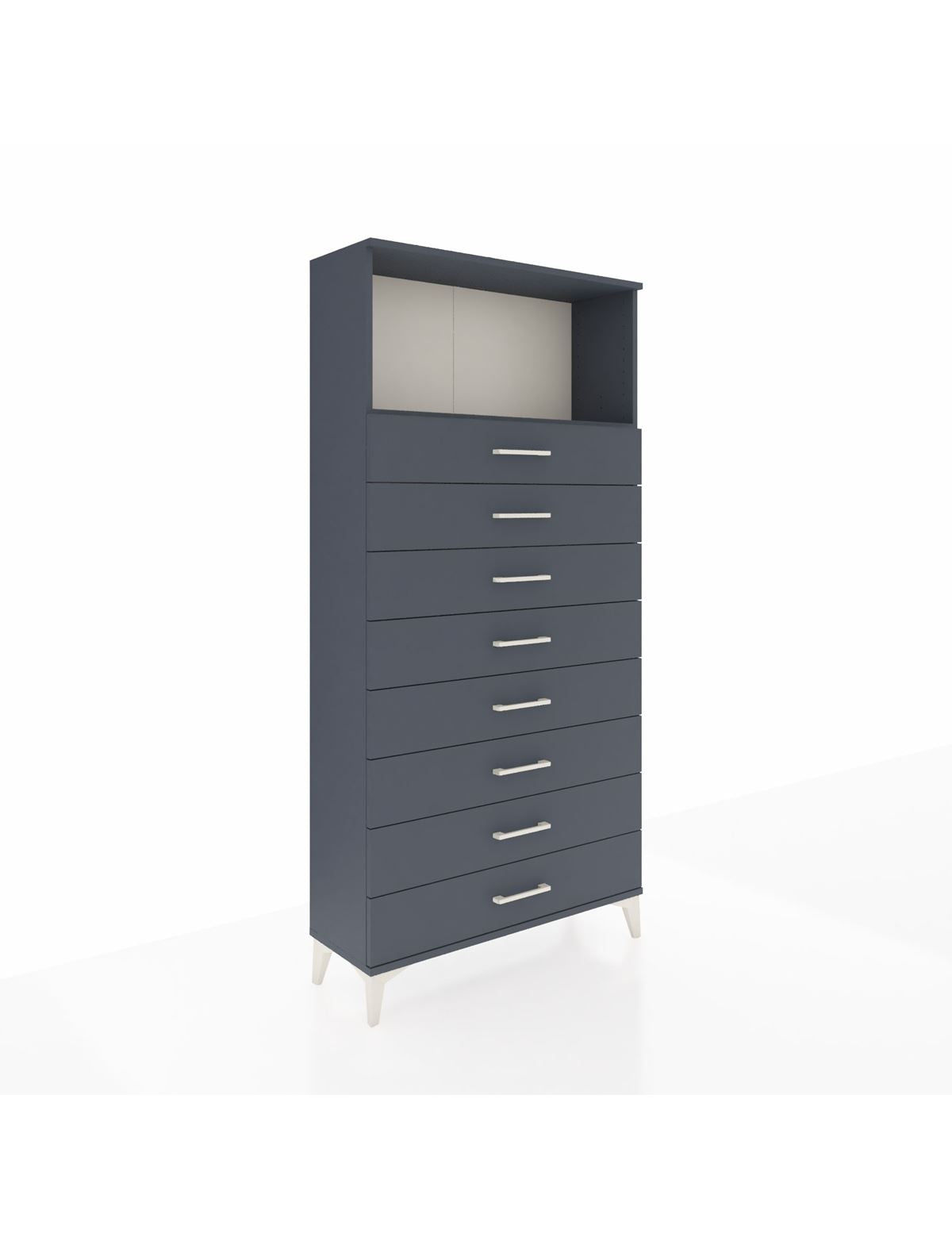 Arges Dolap Tek Raflı 8 Çekmeceli 88x30x182 - S24M032V5A