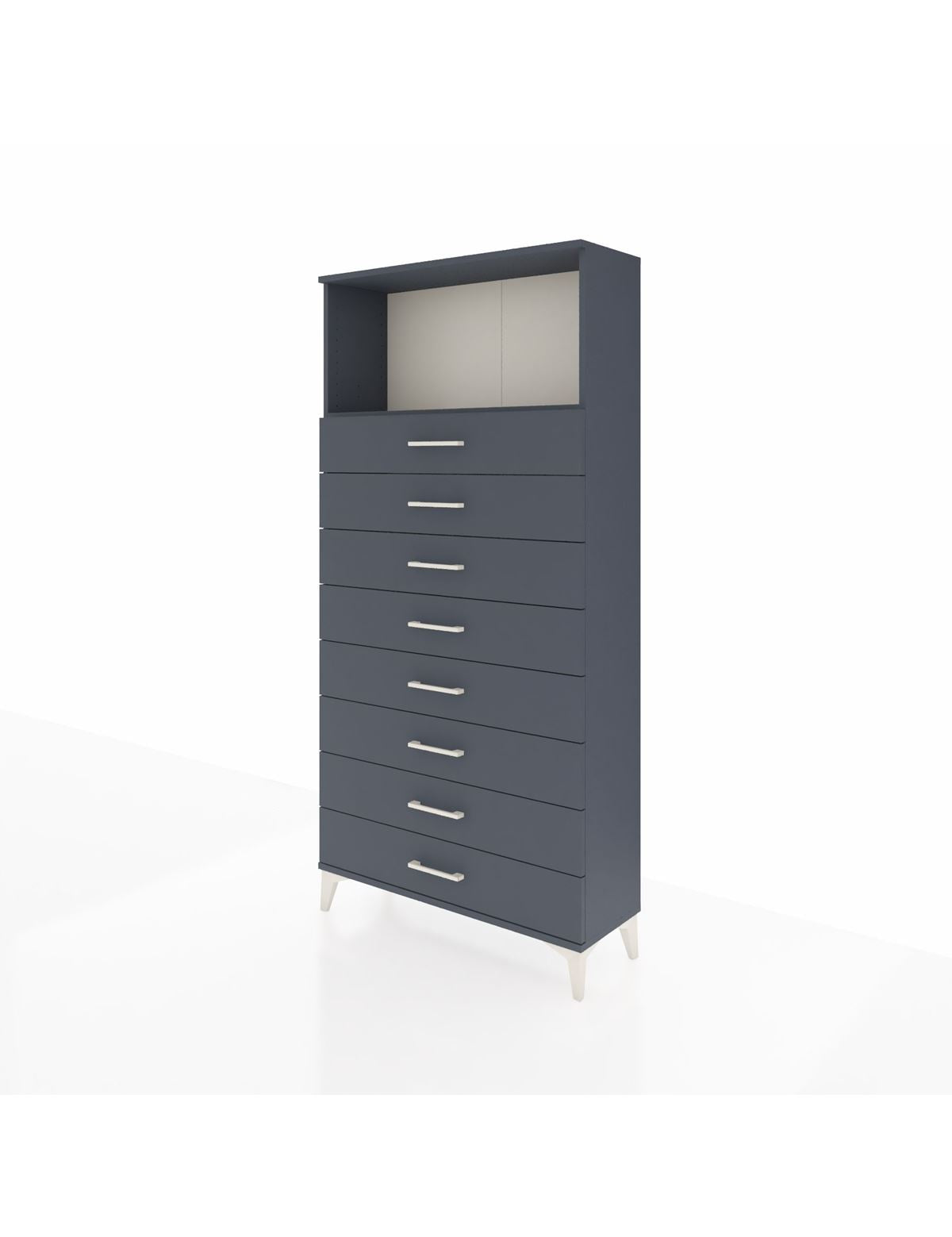 Arges Dolap Tek Raflı 8 Çekmeceli 88x30x182 - S24M032V5A