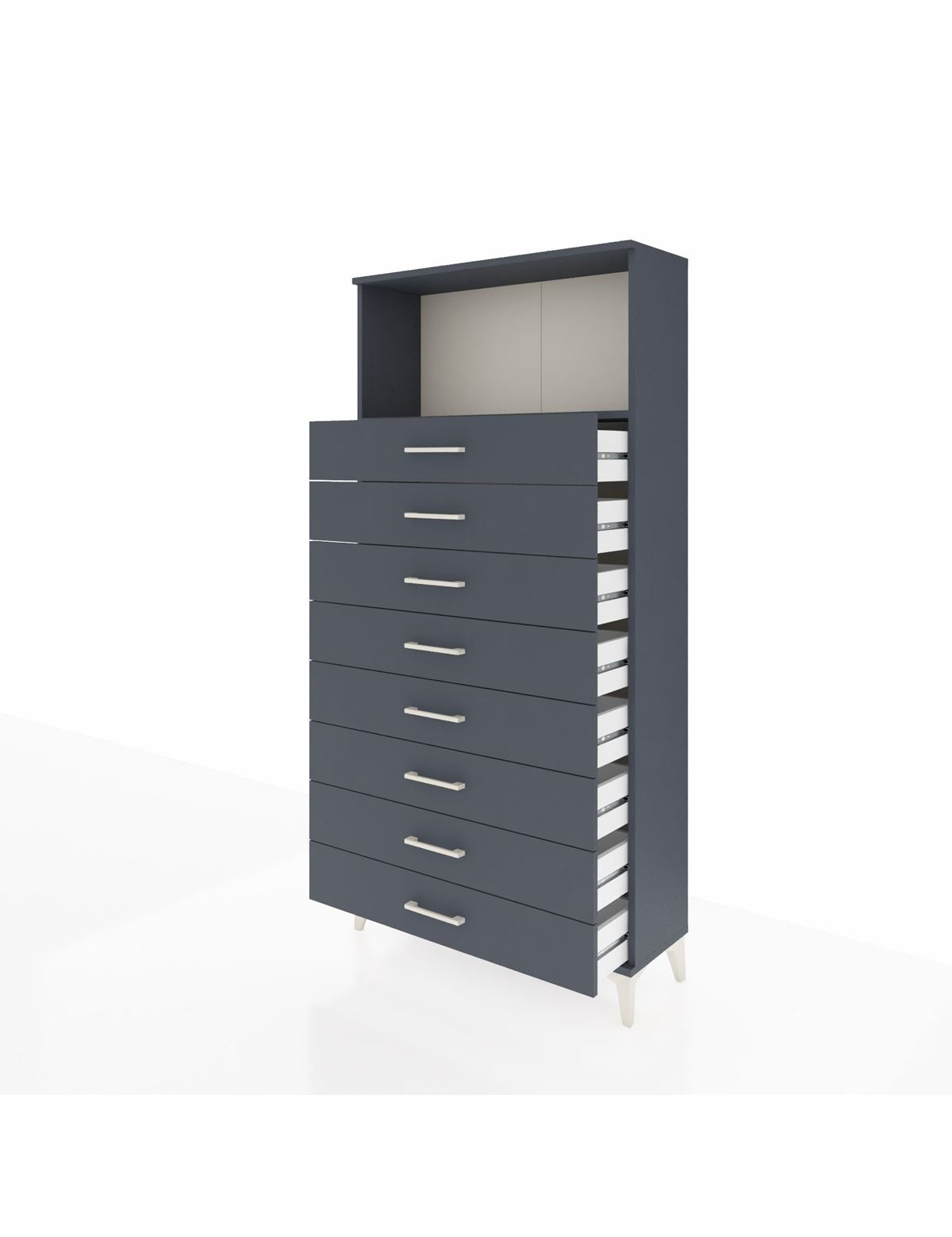 Arges Dolap Tek Raflı 8 Çekmeceli 88x30x182 - S24M032V5A