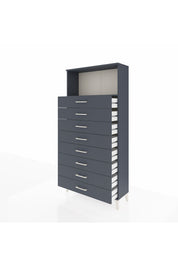 Arges Dolap Tek Raflı 8 Çekmeceli 88x30x182 - S24M032V5A