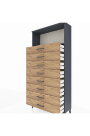 Arges Dolap Tek Raflı 8 Çekmeceli 88x30x182 - S24M032V6A