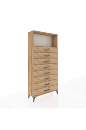 Arges Dolap Tek Raflı 8 Çekmeceli 88x30x182 - S24M032V9A