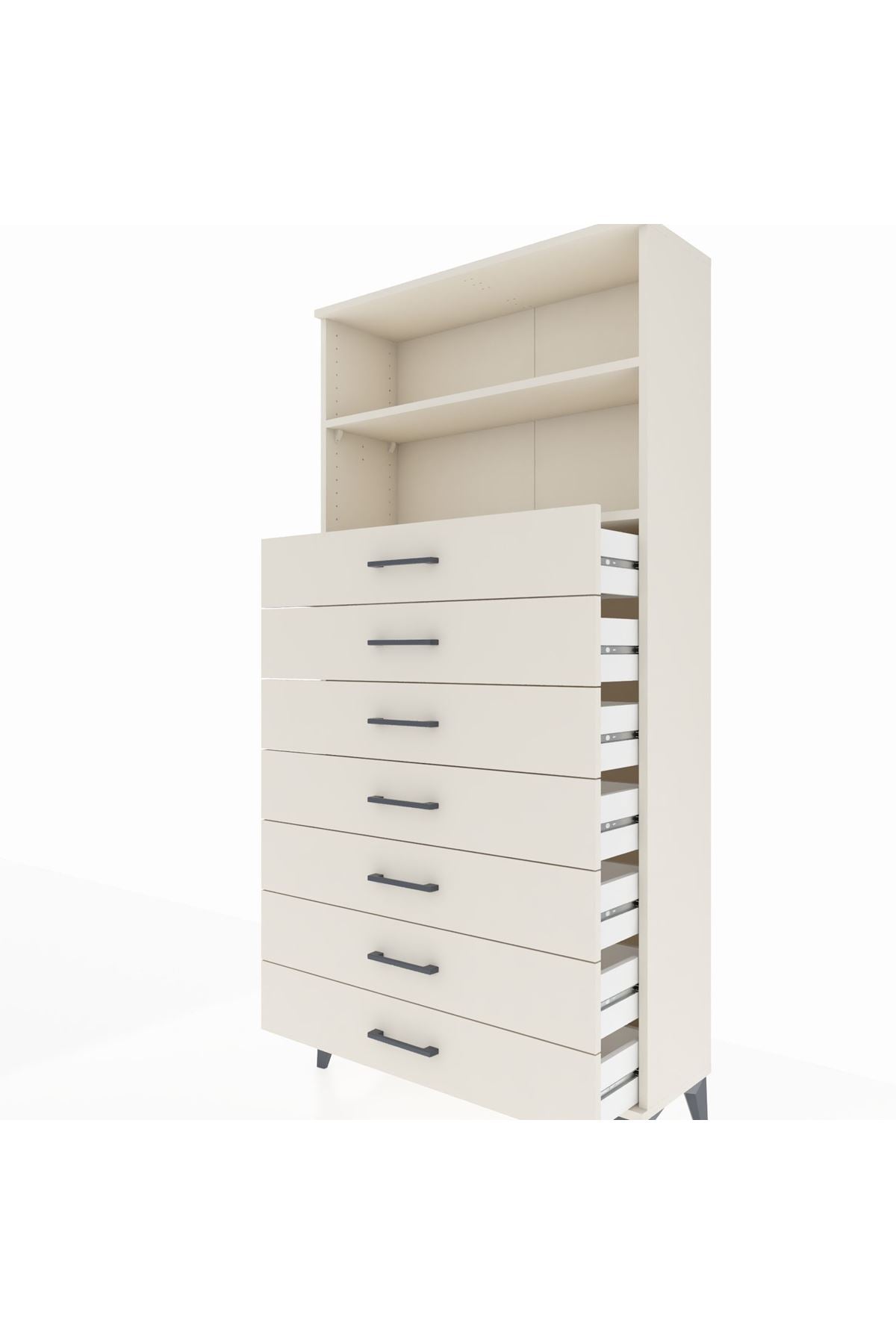 Arges Dolap 2 Raflı 7 Çekmeceli 88x30x182 - S24M033V1A