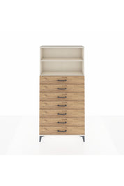 Arges Dolap 2 Raflı 7 Çekmeceli 88x30x182 - S24M033V3A