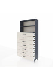 Arges Dolap 2 Raflı 7 Çekmeceli 88x30x182 - S24M033V4A
