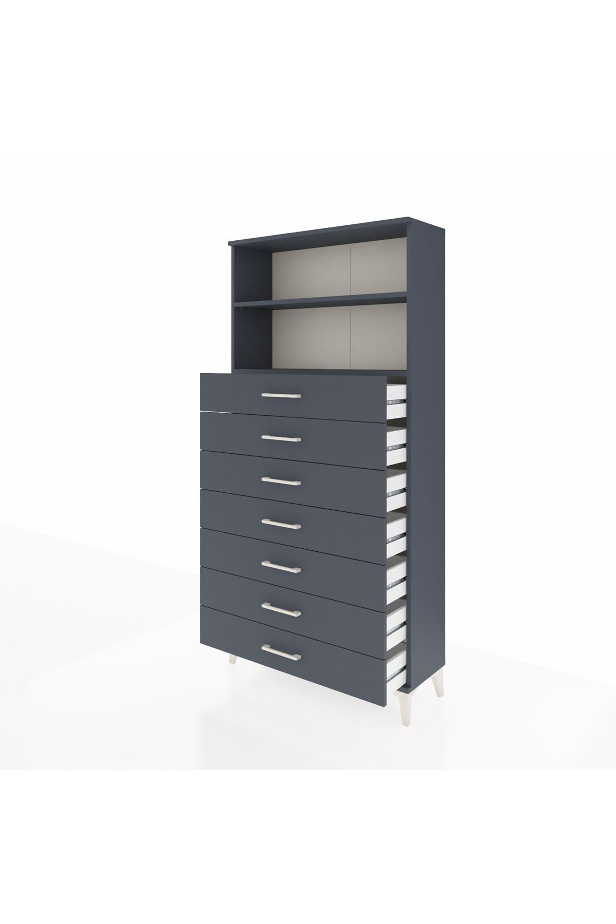 Arges Dolap 2 Raflı 7 Çekmeceli 88x30x182 - S24M033V5A