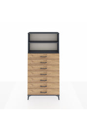Arges Dolap 2 Raflı 7 Çekmeceli 88x30x182 - S24M033V6A