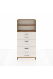 Arges Dolap 2 Raflı 7 Çekmeceli 88x30x182 - S24M033V7A