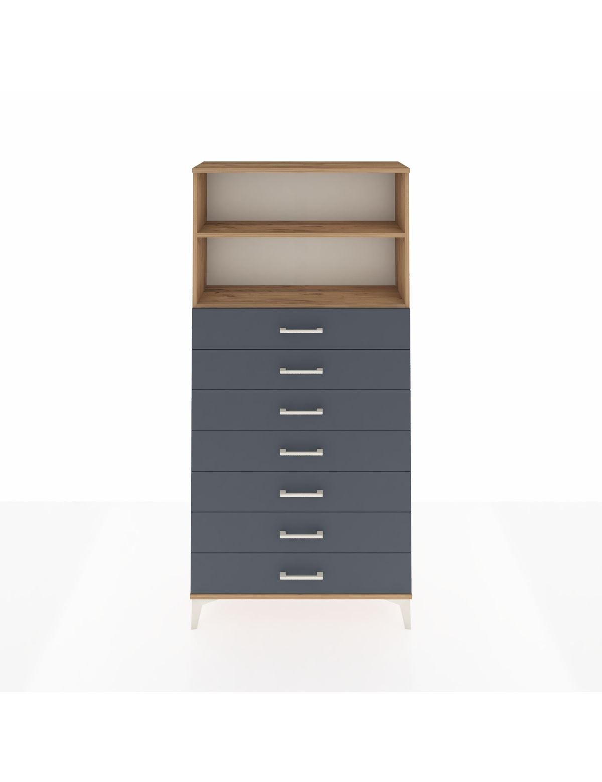 Arges Dolap 2 Raflı 7 Çekmeceli 88x30x182 - S24M033V8A