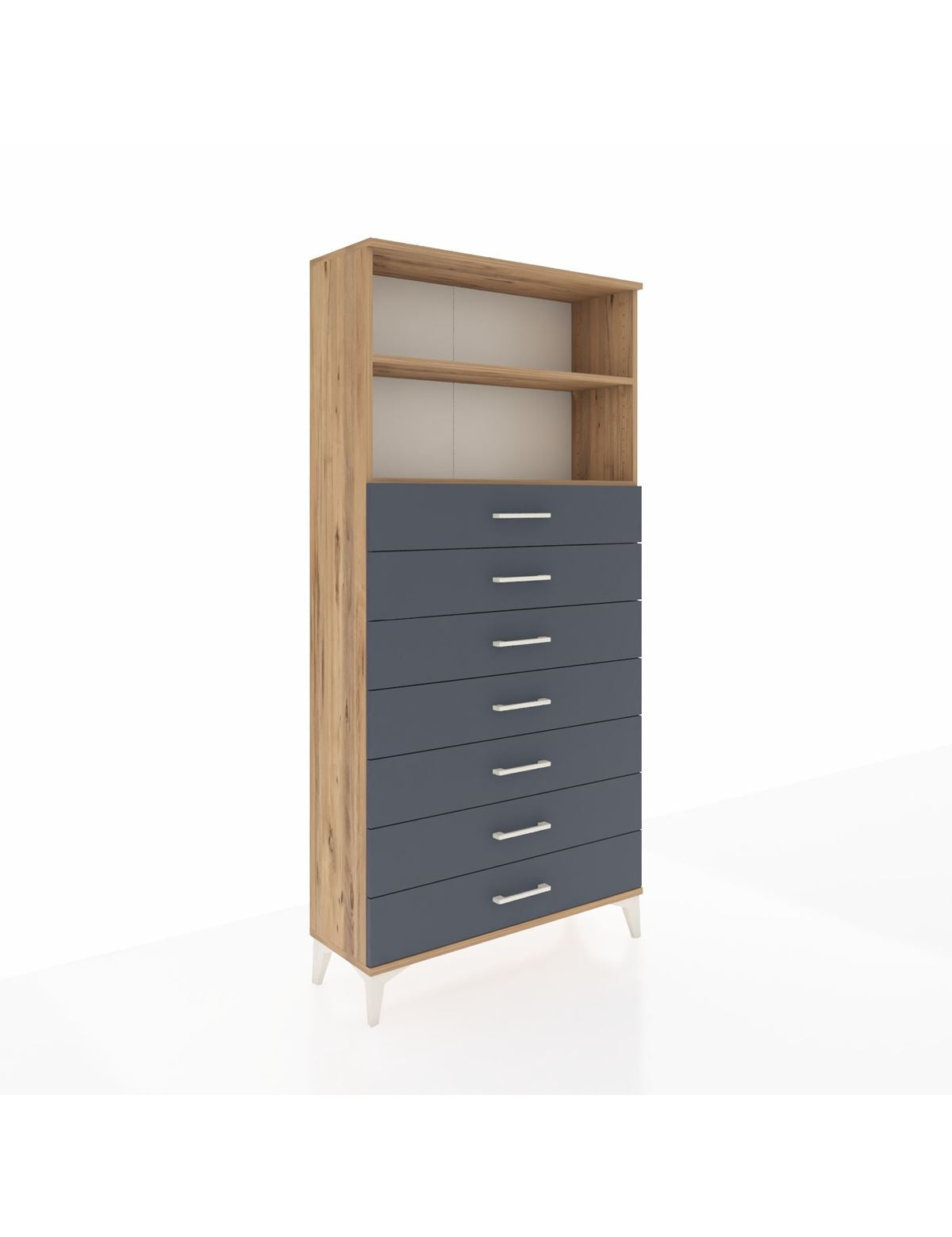 Arges Dolap 2 Raflı 7 Çekmeceli 88x30x182 - S24M033V8A