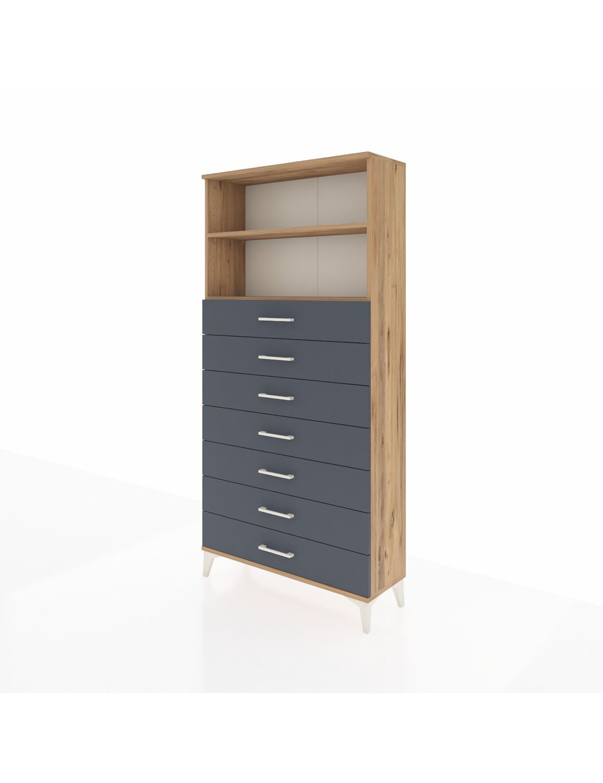 Arges Dolap 2 Raflı 7 Çekmeceli 88x30x182 - S24M033V8A