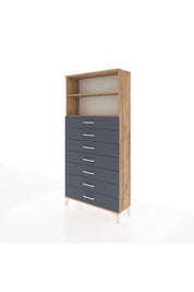 Arges Dolap 2 Raflı 7 Çekmeceli 88x30x182 - S24M033V8A