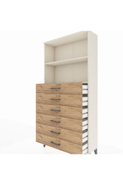 Arges Dolap 2 Raflı 6 Çekmeceli 88x30x182 - S24M034V3A