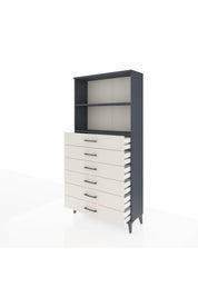 Arges Dolap 2 Raflı 6 Çekmeceli 88x30x182 - S24M034V4A