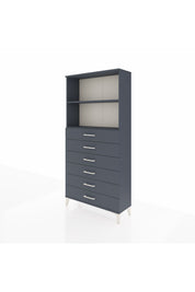 Arges Dolap 2 Raflı 6 Çekmeceli 88x30x182 - S24M034V5A