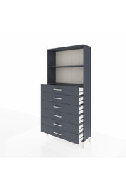 Arges Dolap 2 Raflı 6 Çekmeceli 88x30x182 - S24M034V5A