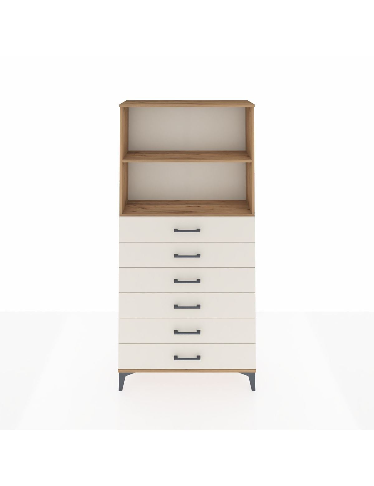 Arges Dolap 2 Raflı 6 Çekmeceli 88x30x182 - S24M034V7A