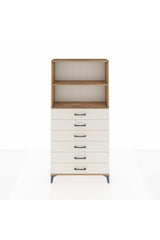 Arges Dolap 2 Raflı 6 Çekmeceli 88x30x182