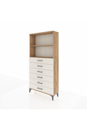 Arges Dolap 2 Raflı 6 Çekmeceli 88x30x182 - S24M034V7A