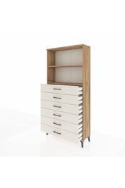 Arges Dolap 2 Raflı 6 Çekmeceli 88x30x182 - S24M034V7A