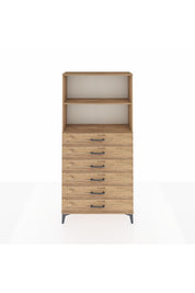 Arges Dolap 2 Raflı 6 Çekmeceli 88x30x182 - S24M034V9A
